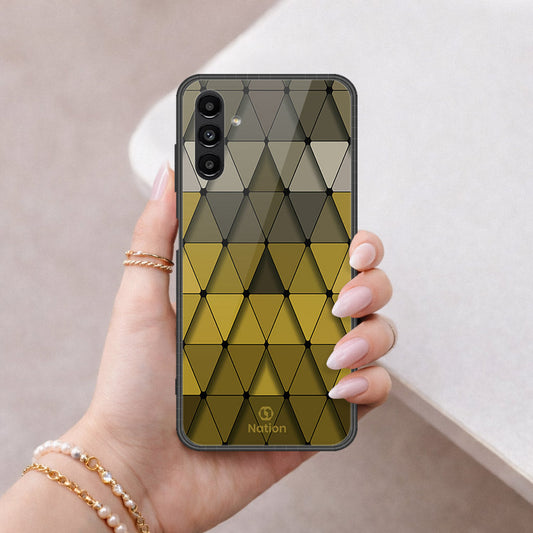 Samsung Galaxy A04s Cover - ONation Pyramid Series - HQ Ultra Shine Premium Infinity Glass Soft Silicon Borders Case