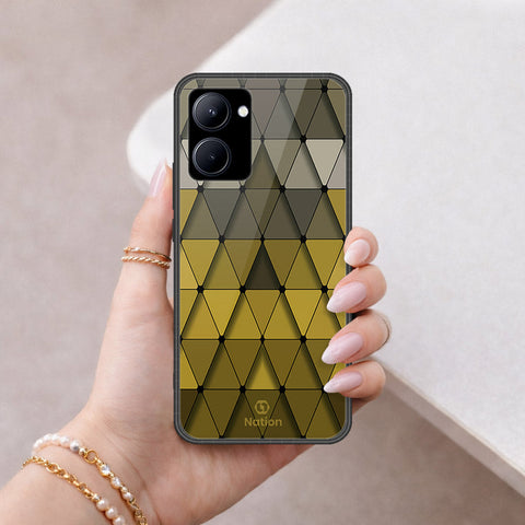Realme C33 Cover - ONation Pyramid Series - HQ Ultra Shine Premium Infinity Glass Soft Silicon Borders Case