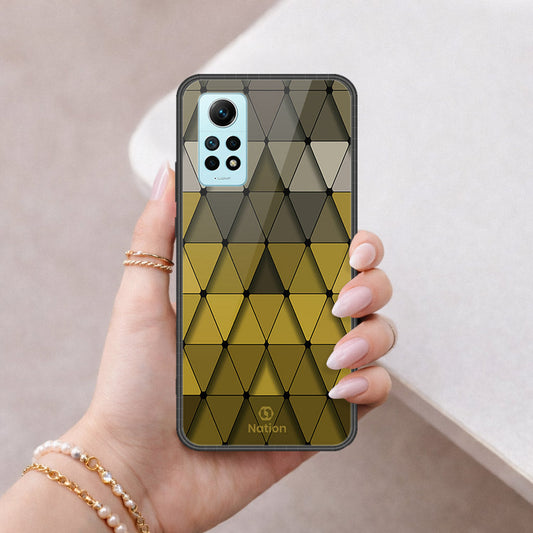 Xiaomi Redmi Note 12 Pro 4G Cover - ONation Pyramid Series - HQ Ultra Shine Premium Infinity Glass Soft Silicon Borders Case