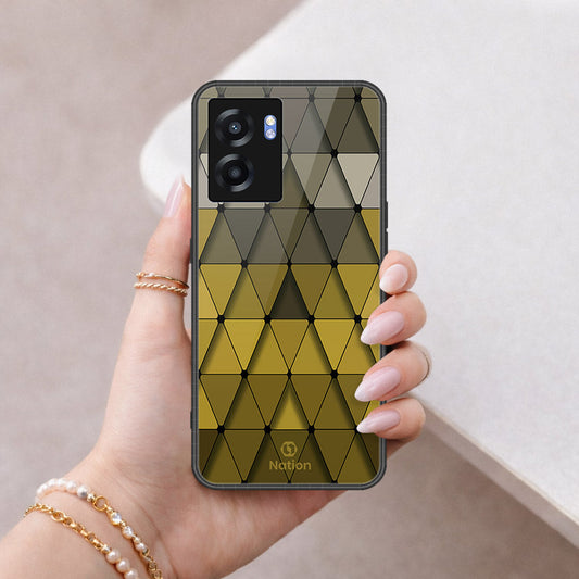 Realme Narzo 50 4G Cover - ONation Pyramid Series - HQ Ultra Shine Premium Infinity Glass Soft Silicon Borders Case
