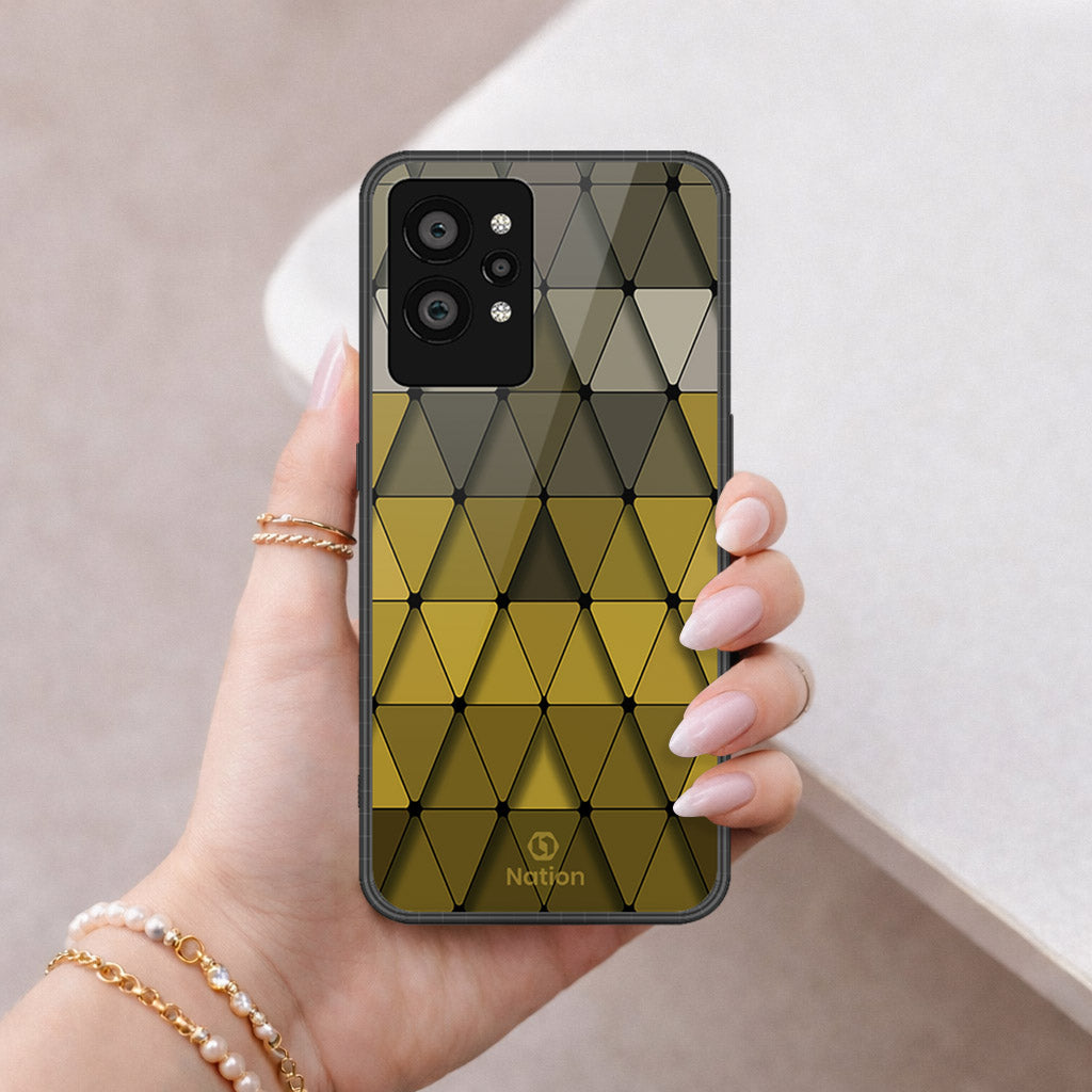 Realme GT 2 Pro Cover - ONation Pyramid Series - HQ Ultra Shine Premium Infinity Glass Soft Silicon Borders Case