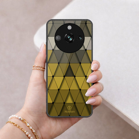 Realme 11 Pro Cover - ONation Pyramid Series - HQ Ultra Shine Premium Infinity Glass Soft Silicon Borders Case