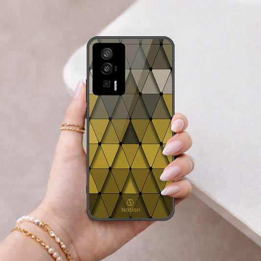 Xiaomi Poco F5 Pro Cover - ONation Pyramid Series - HQ Ultra Shine Premium Infinity Glass Soft Silicon Borders Case