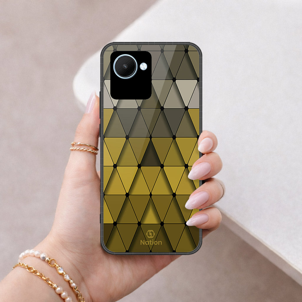 Realme C30s Cover - ONation Pyramid Series - HQ Ultra Shine Premium Infinity Glass Soft Silicon Borders Case