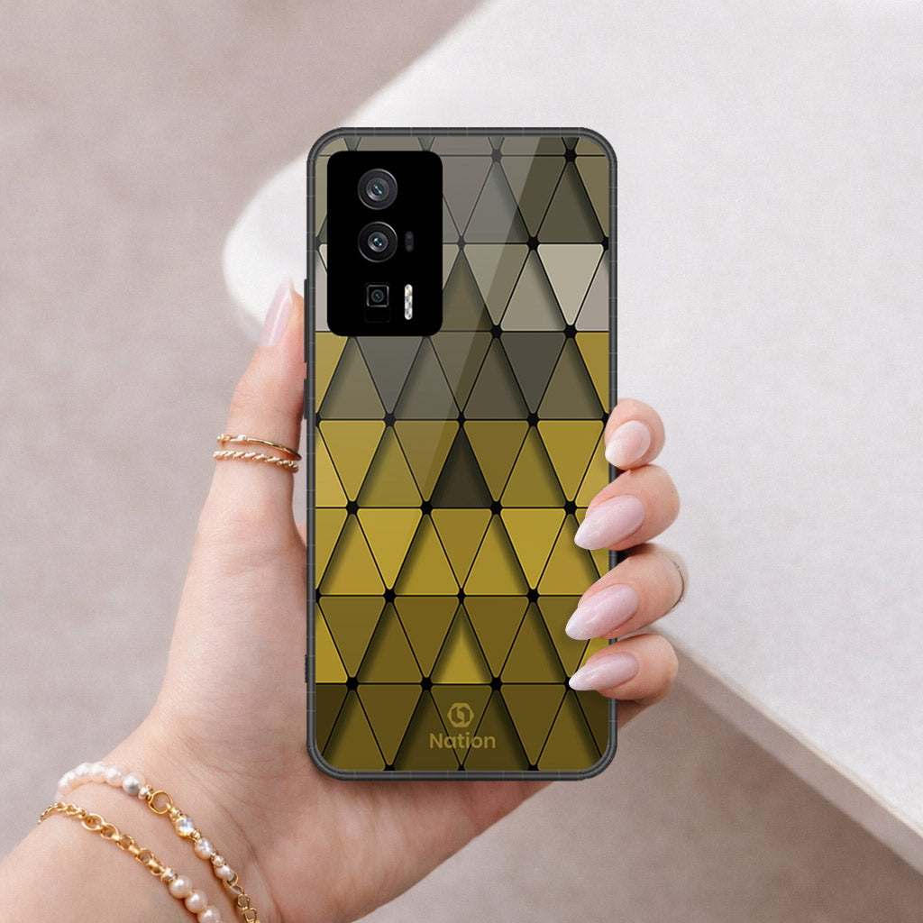 Xiaomi Redmi K60 Pro Cover - ONation Pyramid Series - HQ Ultra Shine Premium Infinity Glass Soft Silicon Borders Case