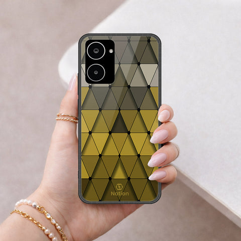 Realme 10 Cover - ONation Pyramid Series - HQ Ultra Shine Premium Infinity Glass Soft Silicon Borders Case