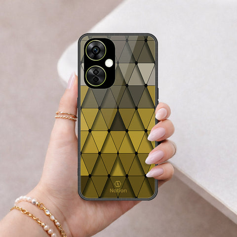 Oppo K11x Cover - ONation Pyramid Series - HQ Ultra Shine Premium Infinity Glass Soft Silicon Borders Case