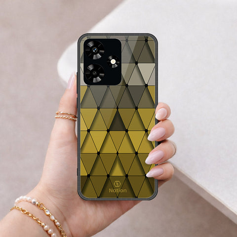 Infinix Hot 30 Cover - ONation Pyramid Series - HQ Ultra Shine Premium Infinity Glass Soft Silicon Borders Case