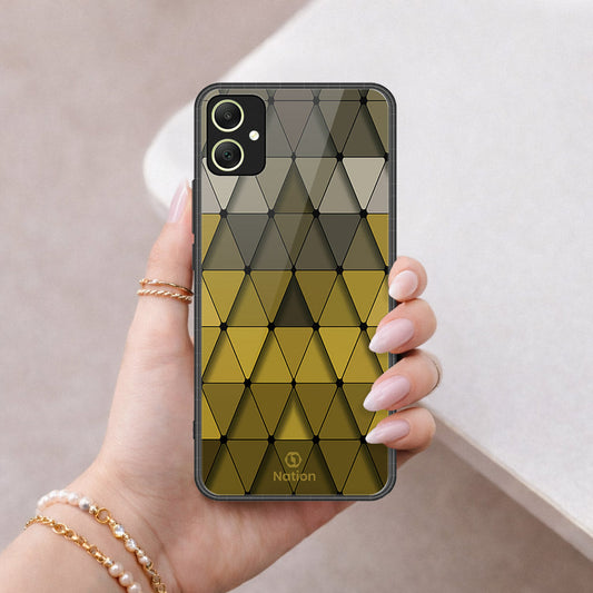 Samsung Galaxy M05 Cover - ONation Pyramid Series - HQ Ultra Shine Premium Infinity Glass Soft Silicon Borders Case