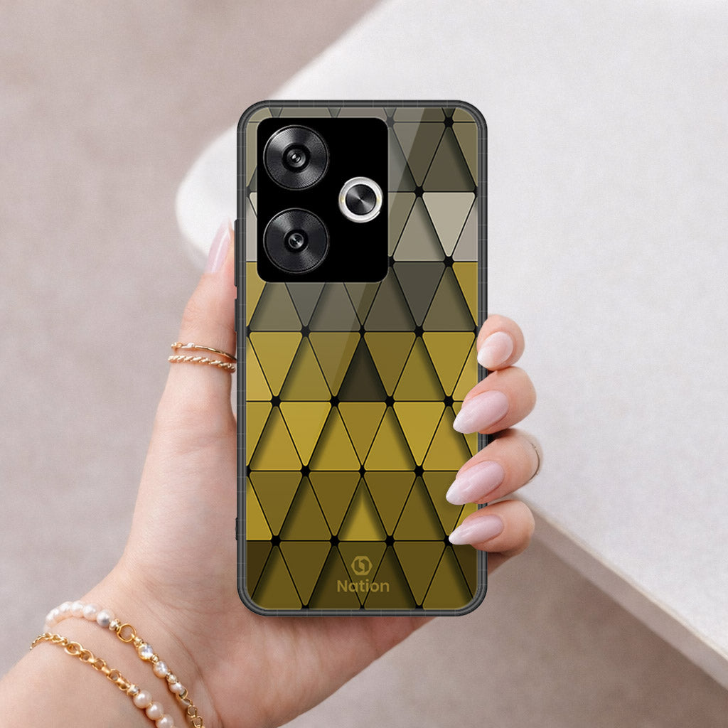Xiaomi Poco F6 Cover - ONation Pyramid Series - HQ Ultra Shine Premium Infinity Glass Soft Silicon Borders Case