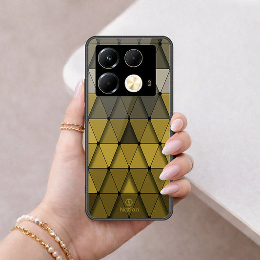 Infinix Note 40 Pro 5G Cover - ONation Pyramid Series - HQ Ultra Shine Premium Infinity Glass Soft Silicon Borders Case