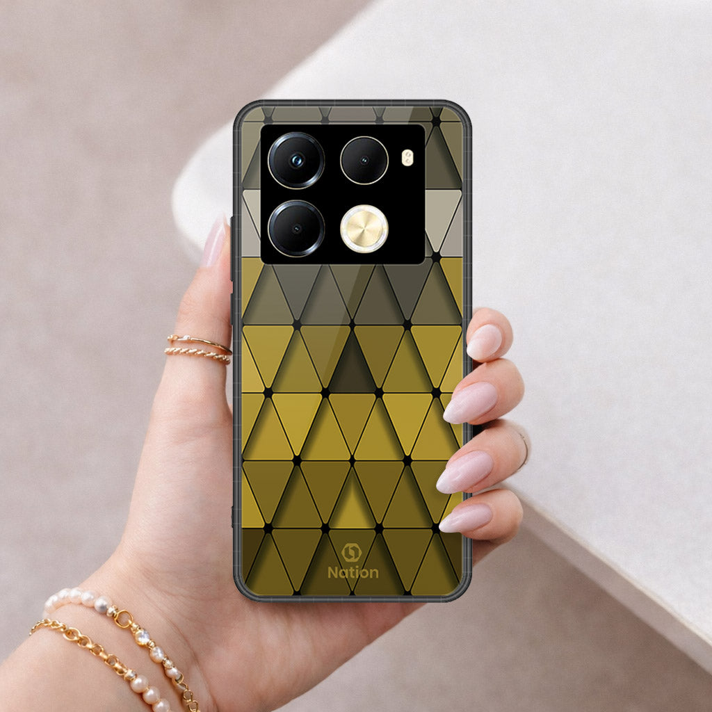 Infinix Note 40 Pro Cover - ONation Pyramid Series - HQ Ultra Shine Premium Infinity Glass Soft Silicon Borders Case