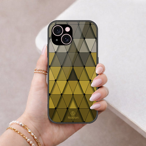 iPhone 15 Plus Cover - ONation Pyramid Series - HQ Ultra Shine Premium Infinity Glass Soft Silicon Borders Case