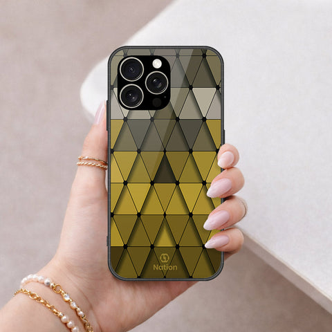 IPhone 15 Pro Cover - ONation Pyramid Series - HQ Ultra Shine Premium Infinity Glass Soft Silicon Borders Case