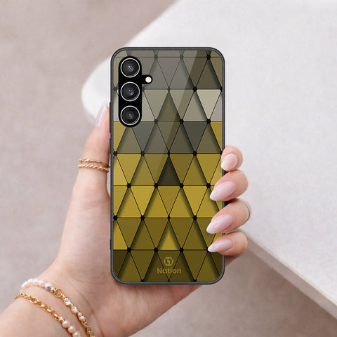 Samsung Galaxy S23 FE Cover - ONation Pyramid Series - HQ Ultra Shine Premium Infinity Glass Soft Silicon Borders Case