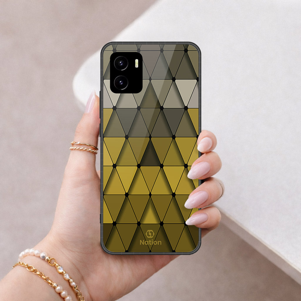 Vivo Y10 Cover - ONation Pyramid Series - HQ Ultra Shine Premium Infinity Glass Soft Silicon Borders Case