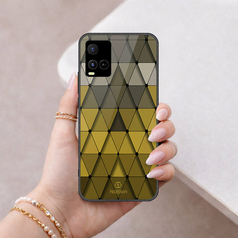 Vivo Y32 Cover - ONation Pyramid Series - HQ Ultra Shine Premium Infinity Glass Soft Silicon Borders Case