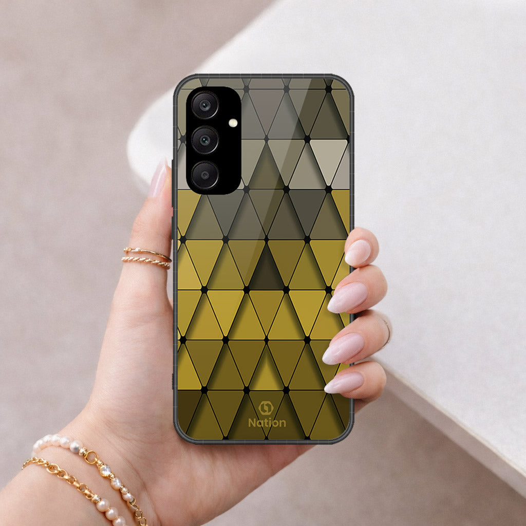 Samsung Galaxy A25 5G Cover - ONation Pyramid Series - HQ Ultra Shine Premium Infinity Glass Soft Silicon Borders Case