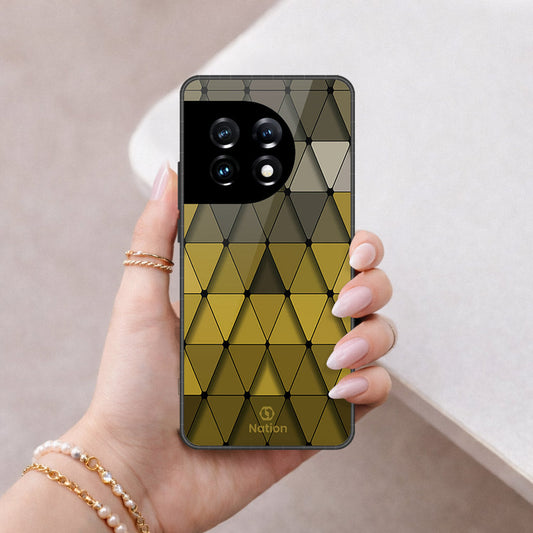 OnePlus Ace 2 Pro Cover - ONation Pyramid Series - HQ Ultra Shine Premium Infinity Glass Soft Silicon Borders Case