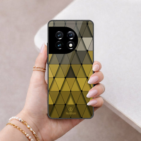 OnePlus Ace 2 Pro Cover - ONation Pyramid Series - HQ Ultra Shine Premium Infinity Glass Soft Silicon Borders Case