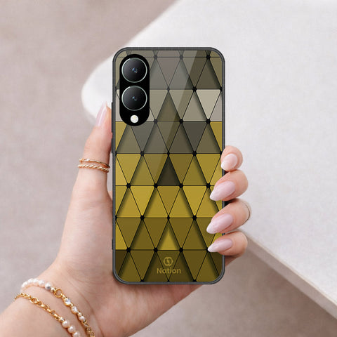 Vivo Y17s Cover - ONation Pyramid Series - HQ Ultra Shine Premium Infinity Glass Soft Silicon Borders Case
