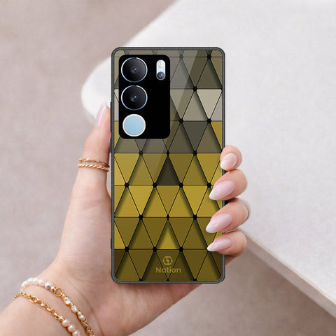 Vivo S17 Pro Cover - ONation Pyramid Series - HQ Ultra Shine Premium Infinity Glass Soft Silicon Borders Case