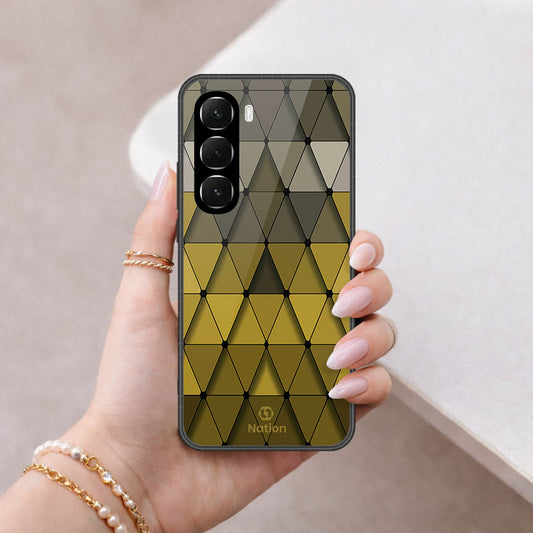 Infinix Hot 60i 4G Cover - ONation Pyramid Series - HQ Ultra Shine Premium Infinity Glass Soft Silicon Borders Case