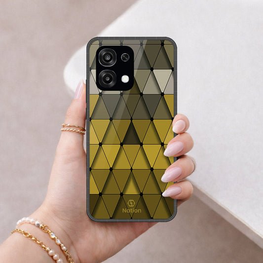 Oppo F31 Cover - ONation Pyramid Series - HQ Ultra Shine Premium Infinity Glass Soft Silicon Borders Case
