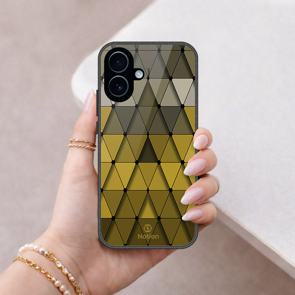 iPhone 17 - ONation Pyramid Series - HQ Ultra Shine Premium Infinity Glass Soft Silicon Borders Case