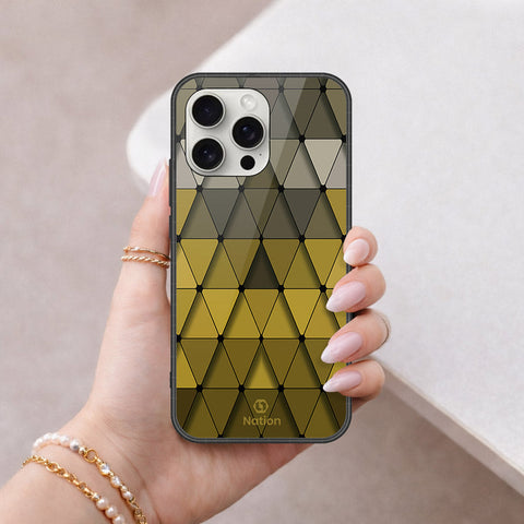 iPhone 16 Pro Max - ONation Pyramid Series - HQ Ultra Shine Premium Infinity Glass Soft Silicon Borders Case