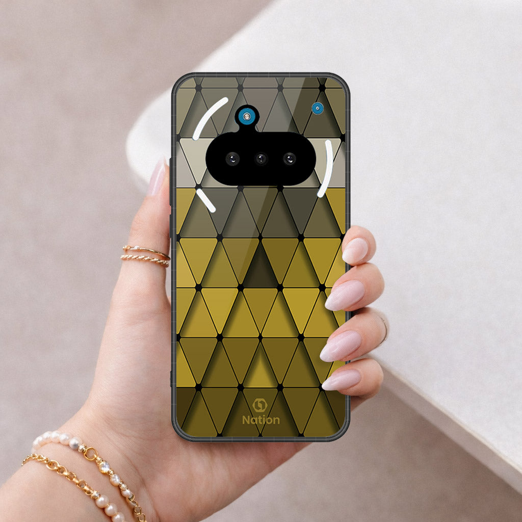 Nothing Phone 3a Cover - ONation Pyramid Series - HQ Ultra Shine Premium Infinity Glass Soft Silicon Borders Case