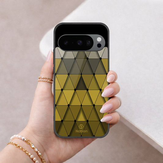 Google Pixel 9 Pro XL Cover - ONation Pyramid Series - HQ Ultra Shine Premium Infinity Glass Soft Silicon Borders Case