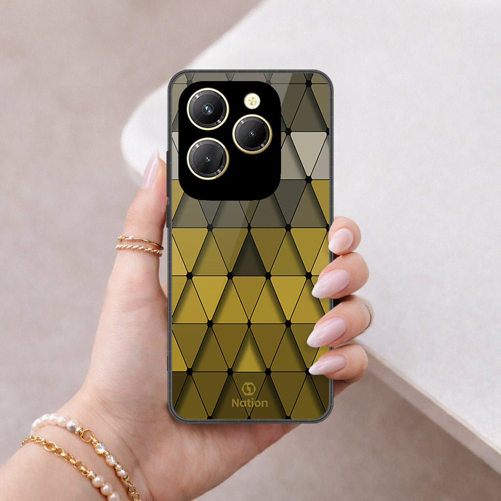 Tecno Spark 20 Pro Cover - ONation Pyramid Series - HQ Ultra Shine Premium Infinity Glass Soft Silicon Borders Case