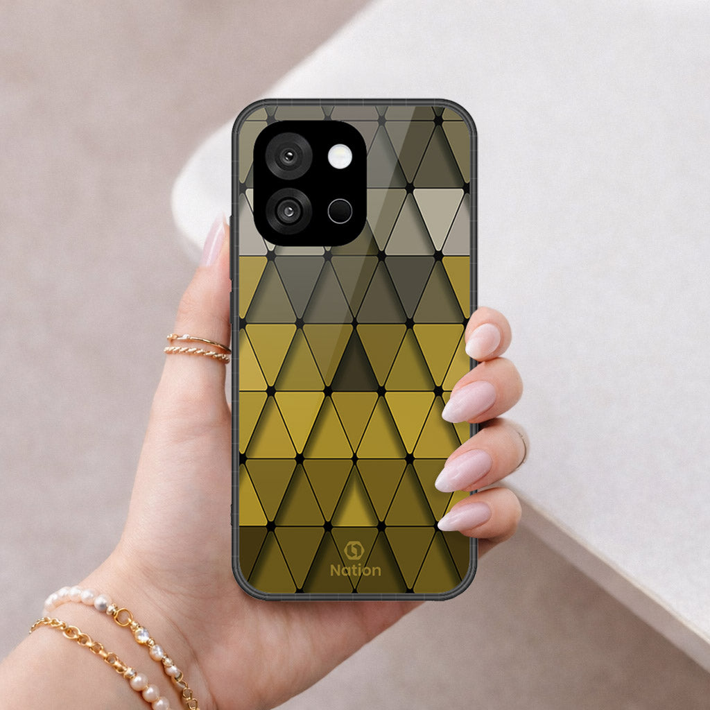 OnePlus 13s Cover - ONation Pyramid Series - HQ Ultra Shine Premium Infinity Glass Soft Silicon Borders Case