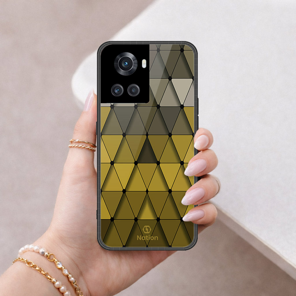 OnePlus 3T Cover - ONation Pyramid Series - HQ Ultra Shine Premium Infinity Glass Soft Silicon Borders Case