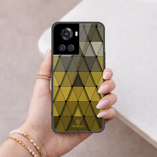 OnePlus 3T Cover - ONation Pyramid Series - HQ Ultra Shine Premium Infinity Glass Soft Silicon Borders Case