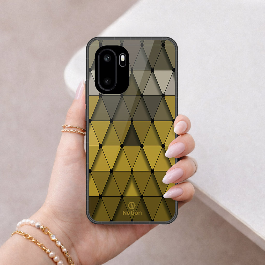 OnePlus Ace 6 Cover - ONation Pyramid Series - HQ Ultra Shine Premium Infinity Glass Soft Silicon Borders Case