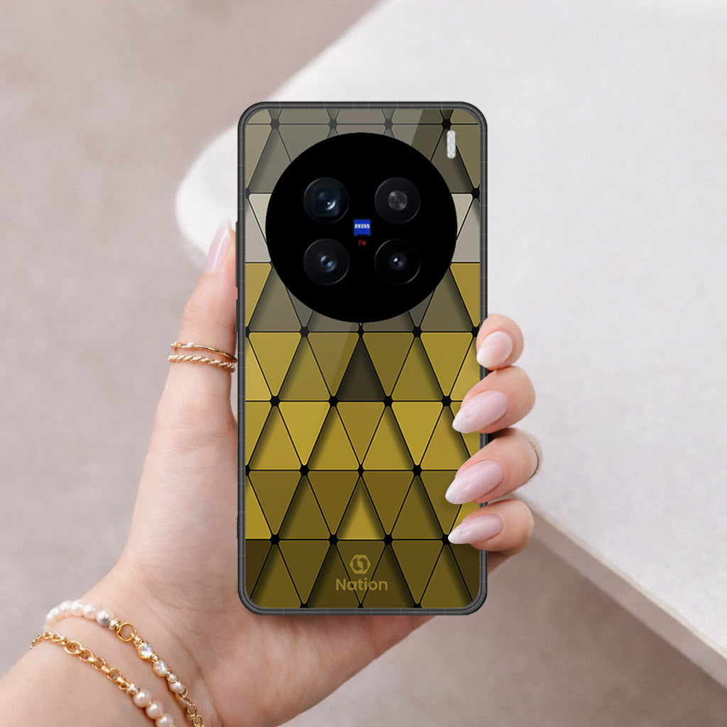 Realme C75 Cover - ONation Pyramid Series - HQ Ultra Shine Premium Infinity Glass Soft Silicon Borders Case