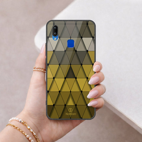 Vivo Y90 Cover - ONation Pyramid Series - HQ Ultra Shine Premium Infinity Glass Soft Silicon Borders Case