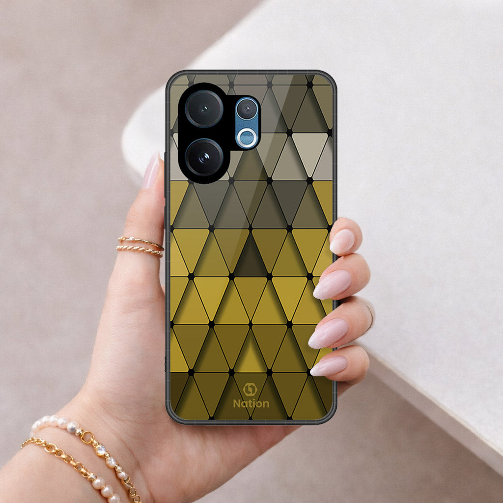 Vivo T4 Pro Cover - ONation Pyramid Series - HQ Ultra Shine Premium Infinity Glass Soft Silicon Borders Case