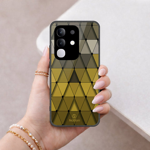 Vivo T4x Cover - ONation Pyramid Series - HQ Ultra Shine Premium Infinity Glass Soft Silicon Borders Case