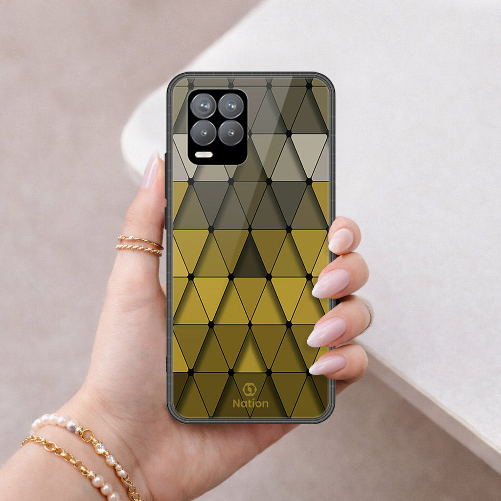 Realme 8 Pro Cover - ONation Pyramid Series - HQ Ultra Shine Premium Infinity Glass Soft Silicon Borders Case
