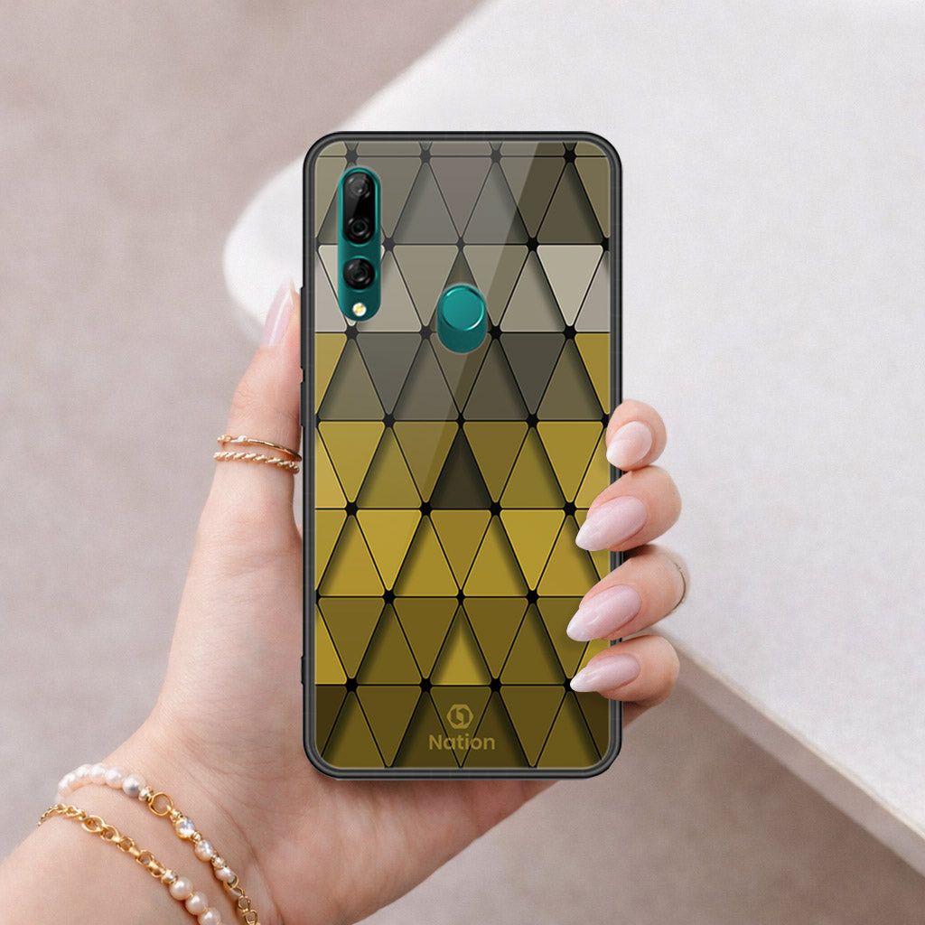 Huawei P Smart Z Cover - ONation Pyramid Series - HQ Ultra Shine Premium Infinity Glass Soft Silicon Borders Case