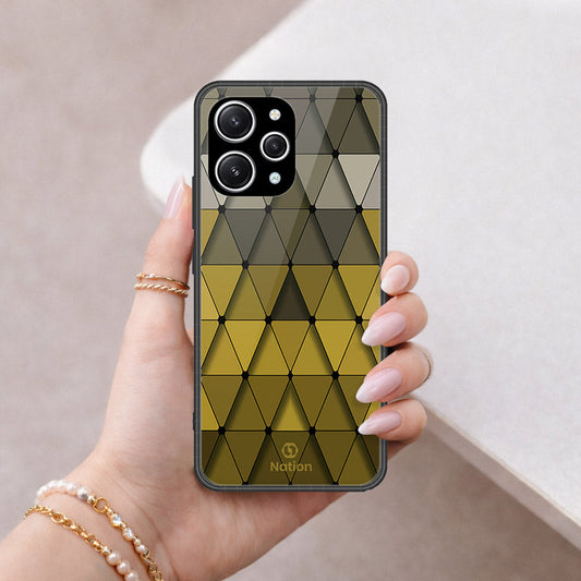 Xiaomi Redmi Note 12R Cover - ONation Pyramid Series - HQ Ultra Shine Premium Infinity Glass Soft Silicon Borders Case