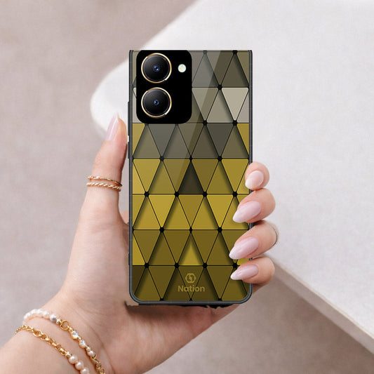 Vivo Y78 (China) Cover - ONation Pyramid Series - HQ Ultra Shine Premium Infinity Glass Soft Silicon Borders Case