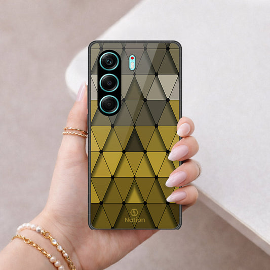 Tecno Camon 40 Pro 5G Cover - ONation Pyramid Series - HQ Ultra Shine Premium Infinity Glass Soft Silicon Borders Case