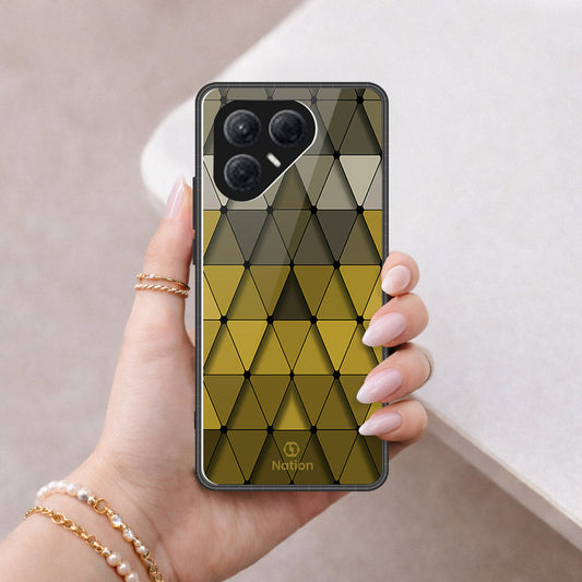 Tecno Pova 7 4G Cover - ONation Pyramid Series - HQ Ultra Shine Premium Infinity Glass Soft Silicon Borders Case