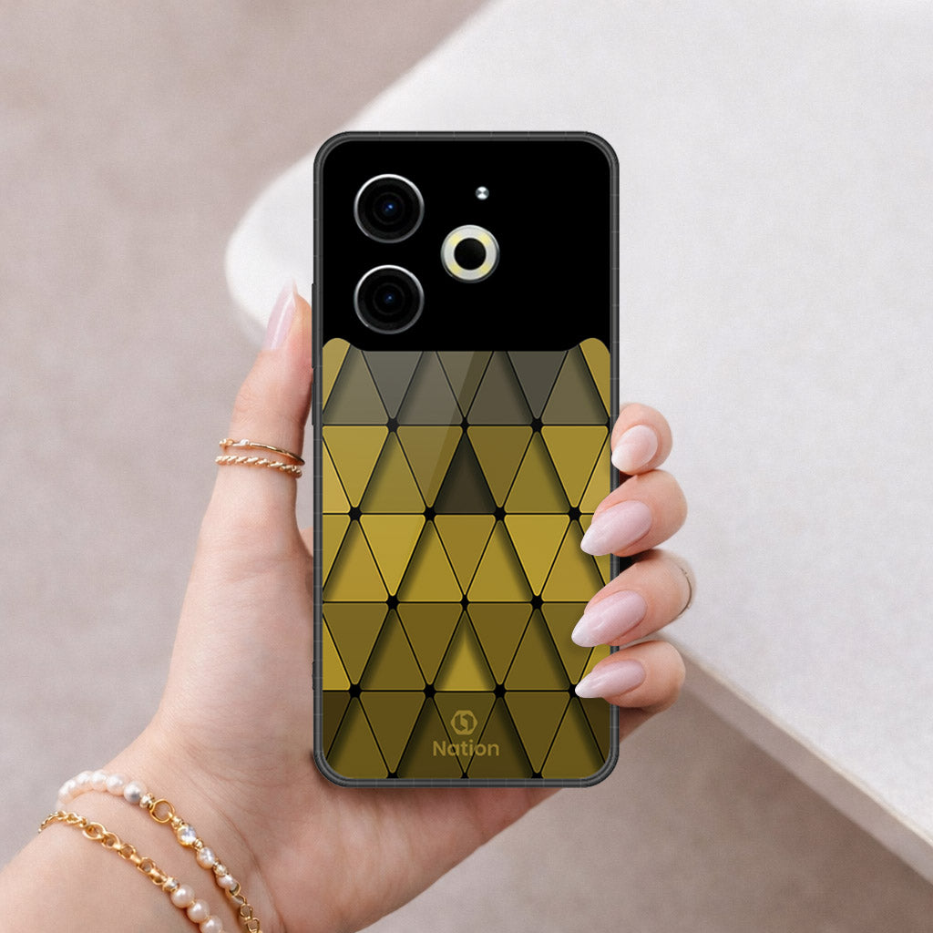 Tecno Pova 6 Pro Cover - ONation Pyramid Series - HQ Ultra Shine Premium Infinity Glass Soft Silicon Borders Case