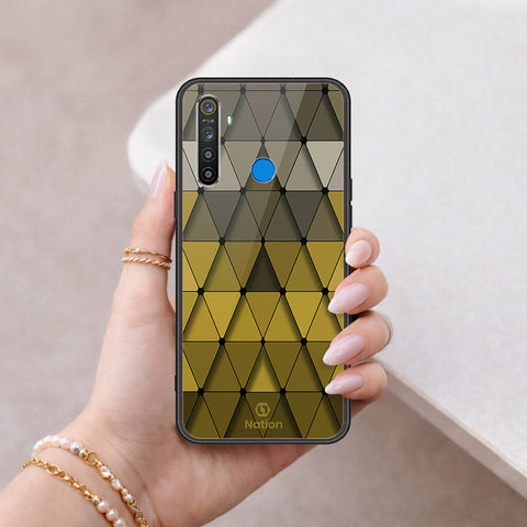 Realme Narzo 10 Cover - ONation Pyramid Series - HQ Ultra Shine Premium Infinity Glass Soft Silicon Borders Case