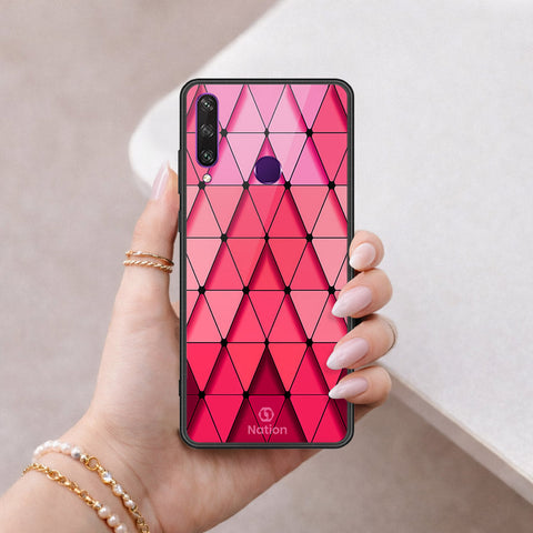 Honor 7A Cover - ONation Pyramid Series - HQ Ultra Shine Premium Infinity Glass Soft Silicon Borders Case